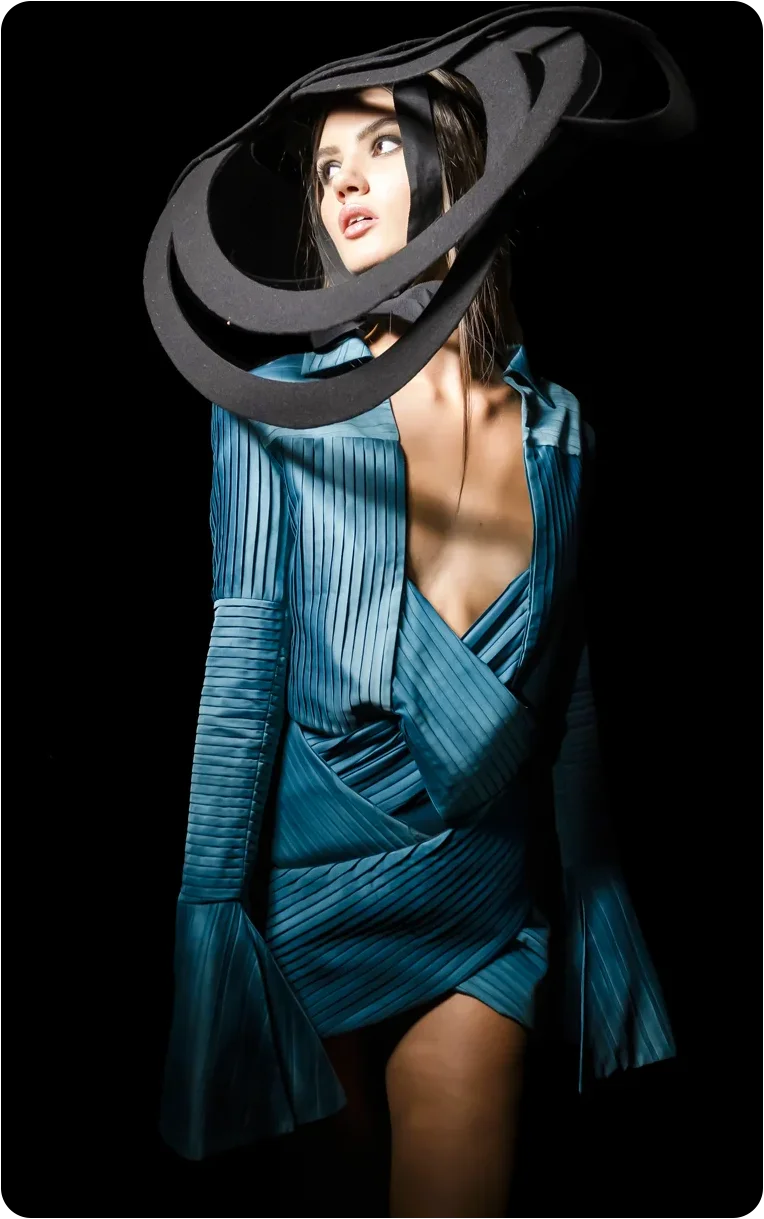 Outfit created by Accademia del Lusso students Accademia del Lusso model
